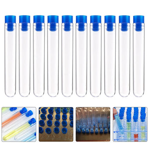 50 Pcs Glass Test Tube Lab Tubes Vials