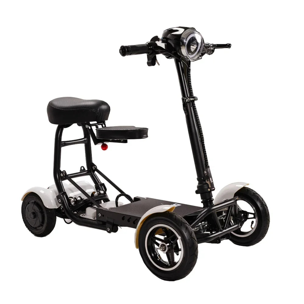 Foldable Travel 4Wheel Electric Scooter Convenient For Elderly Travel Mobility Scooter