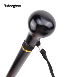 Black Round Wooden Traditional Fashion Walking Stick