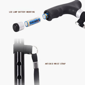 Mobility Led Light Walk Cane Aluminium Metal Crutches