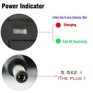 36V Lithium Battery Charger DC 42V 2A 5.5x2.1mm For 10 Series