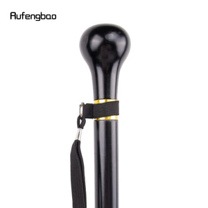 Black Round Wooden Traditional Fashion Walking Stick